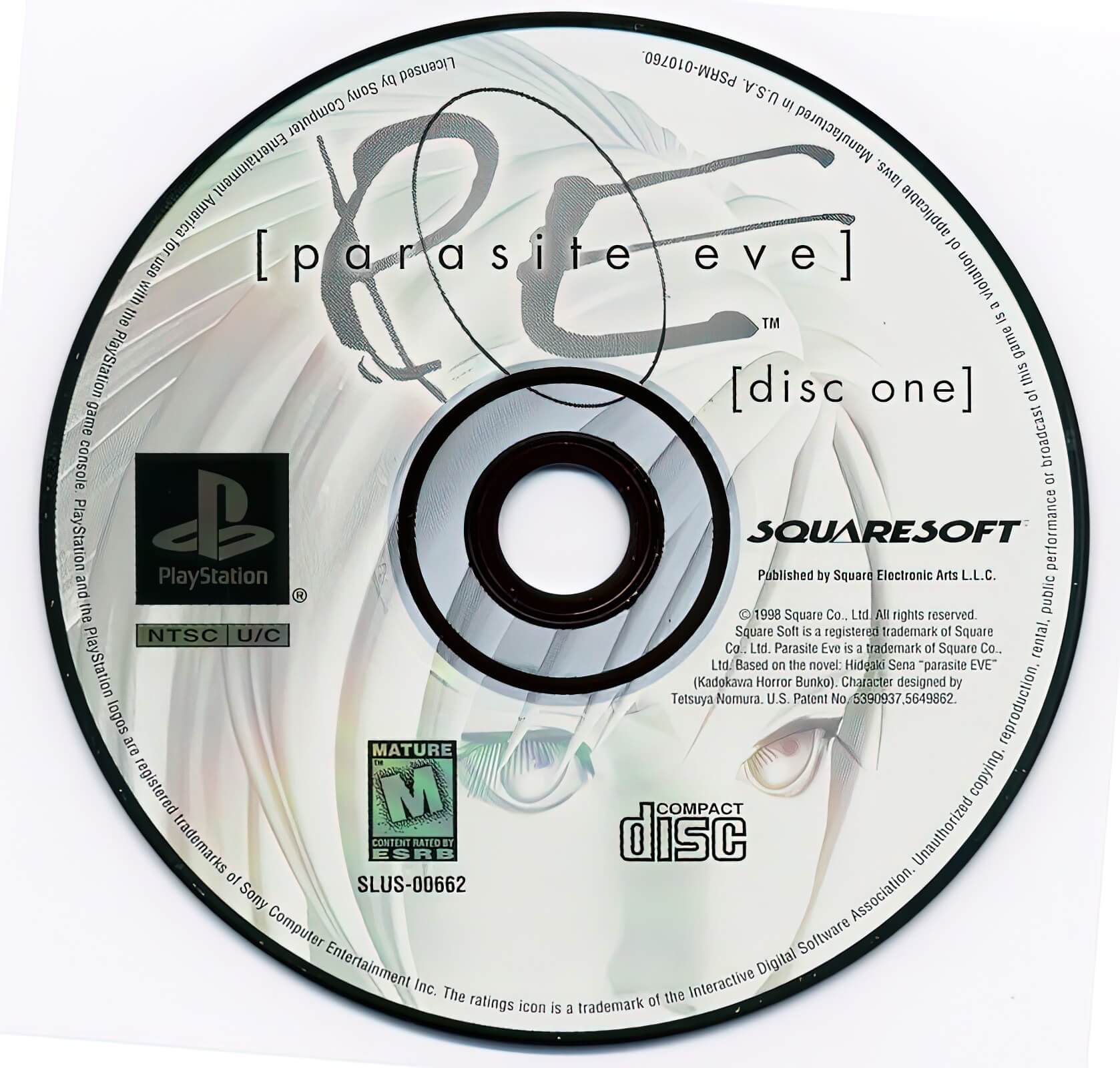 Лицензионный диск Parasite Eve для PlayStation